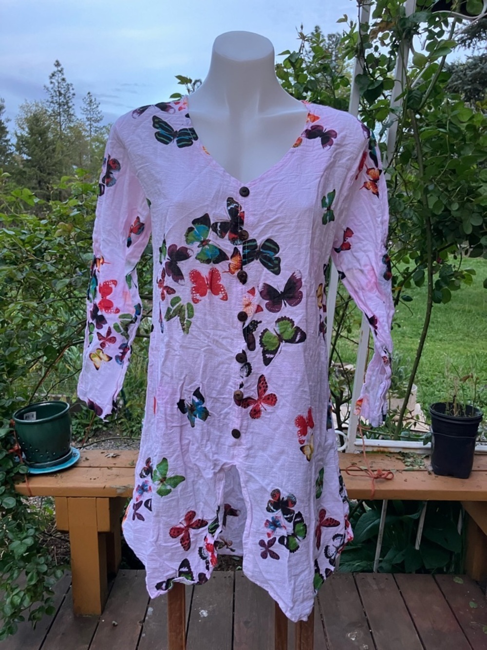Kamana light weight, butterfly beach cover up or dress size small